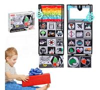 Toddler Crinkle Book - Washable Sensory Books For Babies, Fabric Teething Crinkle Toy | Foldable Cloth Books With Bright Colors For Tactile Learning, Fine Motor Skill Development, And Chewing