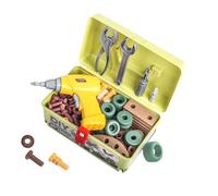 Toddler Drill - Educational Drill Tool Toys - Kids Pretend Play Toolbox - for Boys Girls Construction Christmas Birthday Workshop Table Party