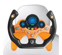Toddler Driving Toy, Interactive Steering Wheel for Kids with Light and Sound, ABS Portable Play and Drive Toy for Early Learning and Fun Pretend Play, 24x20x11cm
