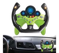 Toddler Driving Toy, Interactive Steering Wheel for Kids with Light and Sound, ABS Portable Play and Drive Toy for Early Learning and Fun Pretend Play, 24x20x11cm