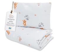 Toddler Duvet Pillow Set 100x135cm Quilt 40x60cm Cushion - Coton Lightweight Breathable Bedding Insert for Cot Nursery Travel Cots bed Insert Only Oeko-tex Teddy bears