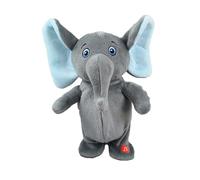 Toddler Easter Boy Elephant Breathing Stuffed Animal Mush Plushies For Sleep With Musical Lights & Rhythmic Breathing Motion Mushplushies Animals Koala Christmas Singing (Blue, A)