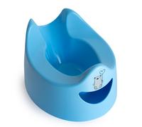 Toddler Essentials Easy Pour Potty - Dark Blue | Portable Potty Training Toilet Seat for Toddlers | Hygienic, Easy to Clean, and Travel-Friendly