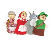 Toddler Finger Puppets - 4 Piece Storytelling Mini Dolls, Soft Plush Learning Toys | Cute Hand Puppet Figures with Bright Colors for Kids Storytime Classroom Play Party Entertainment Teaching Activity