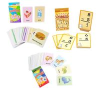Toddler Flash Cards 36-Card Set Animals/Food/Math Baby Flashcards for Speech Development Heavyweight Cardstock Educational Toys for 1-4 Years (Food, One Size)