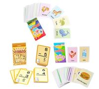 Toddler Flash Cards 36-Card Set Animals/Food/Math Baby Flashcards for Speech Development Heavyweight Cardstock Educational Toys for 1-4 Years (Animal, One Size)