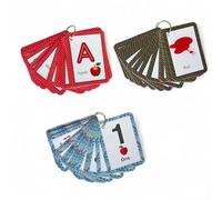 Toddler Flash Cards Set - 70 Educational Cards with Alphabet, Numbers, Colors & Shapes | Preschool Learning Flashcards with Fun Borders & Ring for Kids Ages 6m+ | ABC 123 Early Learning Toy
