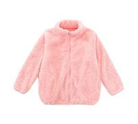 Toddler Fleece Jacket with Hood Kids Boys Girls Button Formal Coat Hood Woolen Jacket Outwear Hooded Sweater Jacket