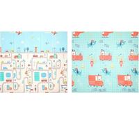 Toddler Floor Baby Play Mat 200x180 cm 2 Side Baby Play Mat Reversible Large Soft Gym Plat Mat Crawl Mat for Toddlers (Mat Design 1)