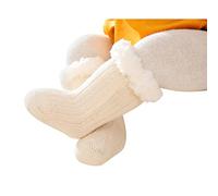 Toddler Fluffy Socks, Winter Warm Slipper Socks Fleece Lined Sock Soft Fuzzy Sock with Anti Slip Grips for Baby Girls Boys 0-3 Years Old