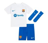 Toddler Football Baby Kit White 2023-2024 Barcelona Away Top Socks & Bottoms Set