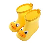 Toddler Girl Boy Rain Boots Duck Cartoon Character Rain Shoes Children's Rain Shoes Boys and Girls Water Shoes Baby Rain Boots Water Boots Baby Shoes Girl Size 1(E,8.5 Toddler)