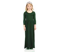 Toddler Girl Long Sleeve Neck Soild Loose Casual Daily Wear Long Maxi Princess Dress 2 Year Girl Dress up