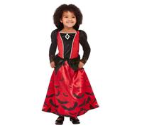 Toddler Girl Red Bat Vampire Halloween Fancy Dress Costume