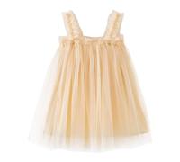 Toddler Girl Sleeveless Plain Princess Dress Mesh Tulle Skirt Sleeveless A-Line Tiered Puffy Tutu Dress Little Girls Pageant Wedding Birthday Party Dress Tulle Skirt Princess Layered Tulle Dress