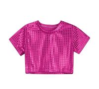 Toddler Girls Boys Casual Sequin Glitter Costume Party Carnival Gown Short Sleeves Top 12 14 Years