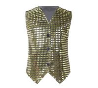 Toddler Girls Boys Casual Sequin Glitter Costume Party Carnival Gown Sleeveless Vest Top Gold 4 5 Years