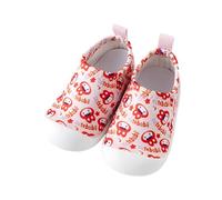 Toddler Girls Boys Kids Casual Shoes Canvas Soft Bottom Breathable Slip On Trainers Socks Shoes, pink, 4.5 UK Child
