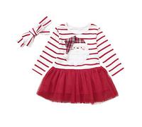 Toddler Girls Christmas Dress,Toddler Girl Classic Plaid Red Green Xmas Dresses Fancy Dress Baby First Outfits Mini Miss Santa Costume Clothes Kids Pudding Hat (4#Red,3-4 Years)