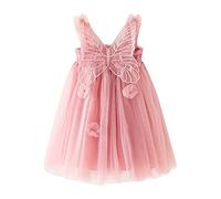 Toddler Girls Dress Butterfly Princess Costumes for Girls Summer Dress Fashion Tutu Skirt Sleeveless Wedding Birthday Bridesmaid Party Butterfly Print Christening Mesh Tulle Clothes Watermelon Red