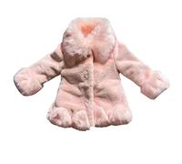 Toddler Girls Fall Winter Toddler Infant Kids Collar Soild Warm Woolen Coats Cat Girls Coats (Pink, 4-5 Years)