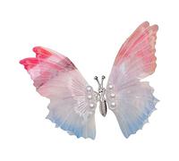 Toddler Girls Hair Accessories Sweet ButterfIy Bows Colorful Polyester Scrunchies Lot for Kids One Size Elastic Hair Ties for Baby Infant Children Ponytails and Styling (Sky Blue, One Size)