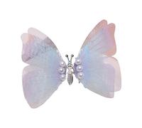 Toddler Girls Hair Accessories Sweet ButterfIy Bows Colorful Polyester Scrunchies Lot for Kids One Size Elastic Hair Ties for Baby Infant Children Ponytails and Styling (Blue, One Size)