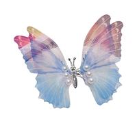 Toddler Girls Hair Accessories Sweet ButterfIy Bows Colorful Polyester Scrunchies Lot for Kids One Size Elastic Hair Ties for Baby Infant Children Ponytails and Styling (Light Blue, One Size)