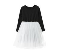 Toddler Girls Holiday Party Dress Long Sleeve Costume for Dance Celebration and Disco Clothes for Kids Jumper Funeral White Formal Women