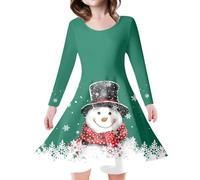 Toddler Girls Red Christmas Dress,Long Sleeve Santa Claus Princess Tulle Dress Party For Kids Newborn Infant Baby Girl Outfit Costumes New Born Clothes Mini Hats (Green,6-7 Years)