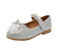 Toddler Girls Sandals Kindergarten Elegant Summer Dress Shoes Big Kid Outdoor Casual Beach Anti Slip Sandal Slippers School Size 2 Navy For Weddings Bridesmaid Evening Occasion (Silver,8.5)