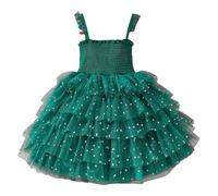 Toddler Girls Sleeveless Christmas Holiday Party Costume Dress with Mesh Tutu Skirt for Festive Celebration and Dance Performance My First Outfit Girl Dresses For Kids Jumper Santa
