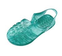 Toddler Girls Slip On Shoes Kids Cute Fruit Jelly Hollow Out Non-Slip Soft Sole Beach Sandal Flat Shoes L-461 Green 8