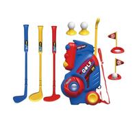 Toddler Golf Set, Portable Golf Club Toy, Lightweight Build, Easy Grip Clubs, Rolling Storage Cart, Motor Skill Training, Fun Learning Game, Perfect for Backyard, Indoor Play, 8.66x5.31x14.37 inches