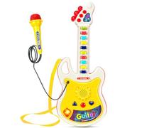 Toddler Guitar, Musical Instruments Toys for Toddlers 1-3, Kids Electric Guitar with Microphone & Piano Set- Montessori Karaoke Music Toys for 3 4 5 6 Year Old Boys Girls Pretend Play Gifts
