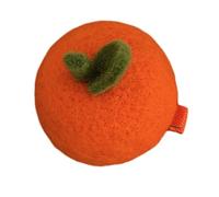 Toddler Hair Pin Orange Shape Soft Fluffy Wool Side Bang Hair Clip Good Luck Charm Fruit-themed Baby Hair Accessories