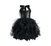 Toddler Halloween Costume Festival Swing OutfitSet Long Sleeve Casual Tulle Dress Book Day Cosplays Dark Witch Outfit For School Theme Parties