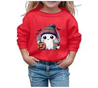 Toddler Halloween Outfit Hoodie for Girls Crop Top Children Fashion Halloween Cute Printed Crew Neck Hoodless Long Sleeve Sweatshirt We Need Leaders Hoodie (Red, 2-3 Years)