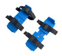 Toddler Ice Skates, 6.7-8.5 Inch Adjustable Ice Skates, Double Runner with Hook and Loop Fastener for Winter Toddler Training Shoes Beginner Blue