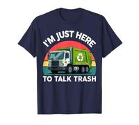 Toddler I'm Just Here to Talk Trash Garbage Truck Birthday T-Shirt