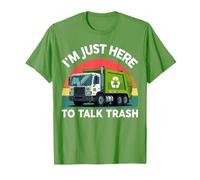 Toddler I'm Just Here to Talk Trash Garbage Truck Birthday T-Shirt