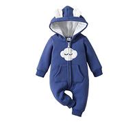 Toddler Infant Boys Girls Autumn Winter Long Sleeve Cloud Bear Ears Jumpsuit Romper Infant Boy Clothes Organic Cotton (Blue, Newborn)