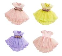 Toddler Infant Tutu Skirt for Girls Baby Flowers Floral Princess Dress Tulle Sleeveless Summer Casual Dress Swing Elegant Sundress Flower Embroidery Wedding Bridesmaid Communion Birthday Party Gown