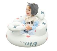 Toddler Inflatable Seat - Baby Floor Chair, Soft Support Cushion, Travel Booster Sofa | Compact Air Filled Design with Safety Backrest for Feeding Time Bathing Support and Comfortable Sitting