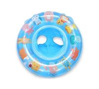 Toddler Inflatable Swim Ring, Animal Pattern Pool Float with Handles & Leg Holes, Smooth PVC Baby Swimming Ring for Kids 1-3 Years, Summer Water Toy