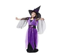 Toddler Kid Baby Girl Halloween Clothes,Orange Witch Costumes For Girls Animated Hat Dress Ghost Outfit Clothes 12-18 Months Bat Costume Kids Purple Black Themed Party (Purple #3,6-7 Years)