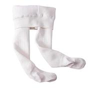 Toddler Kids Baby Girls Cotton Lined Solid Warm Leggings Pantihose Stretchy Basic Full Length Pants Pantyhose for Winter Big Girl Winter Pants (White, 8-9 Years)