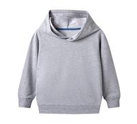 Toddler/Kids Boys/Girls Spring/Autumn Hooded Long Sleeve Cuffs Solid Color Sweatshirt Daily School Sporty Wear Sweaters for Boys (Grey, 4-5 Years)