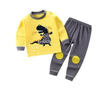 Toddler Kids Cartoo Print Pajamas Sets Cute Rabbit Long Sleeve Crewneck Pullover Top+Pants Sleepwear Loungewear 2Pc Outfit Baby Fall Fashion Casual Soft Pyjama Sets (L, 12-18 Months)