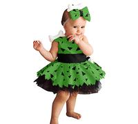Toddler Kids Caveman Costume Girls Halloween Dog Bones Historical Cavegirl Mesh Dress Outfits Fall Dresses